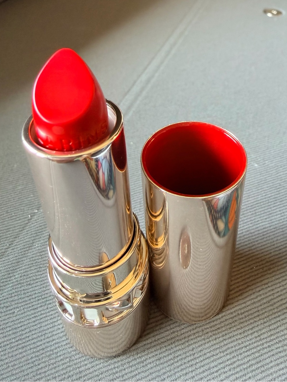 Clarins Joli Rouge shade is Cherry Red_Brand New  & Refillable Luxury Case